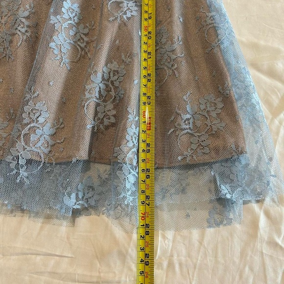 Delicates Light Blue Lace Babydoll Chemise M - Picture 7 of 8